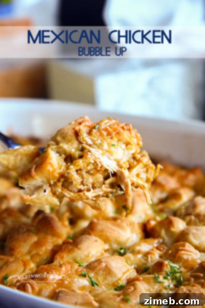 Mexican Chicken Bubble Up Casserole - a family favorite