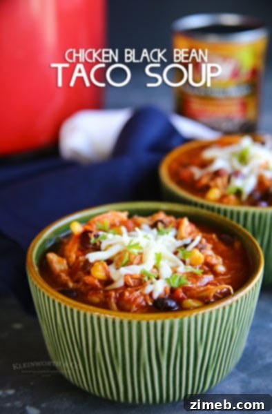 Hearty Chicken Black Bean Taco Soup recipe