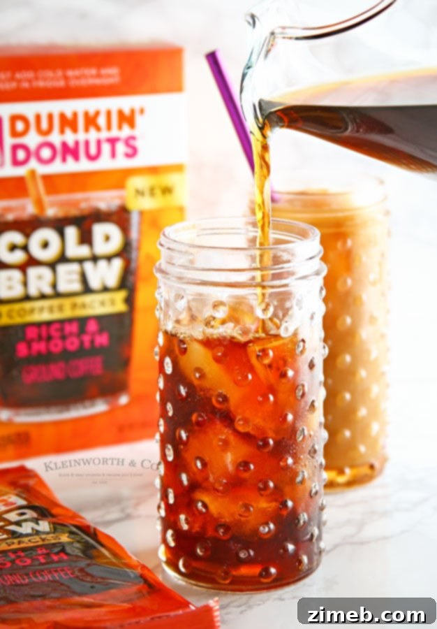 easy cold brew coffee - steeping in fridge
