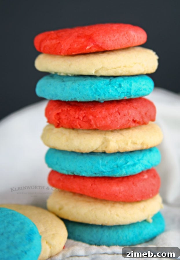 Effortless Red, White, and Blue Cookies 5 red white and blue cookies for holiday parties