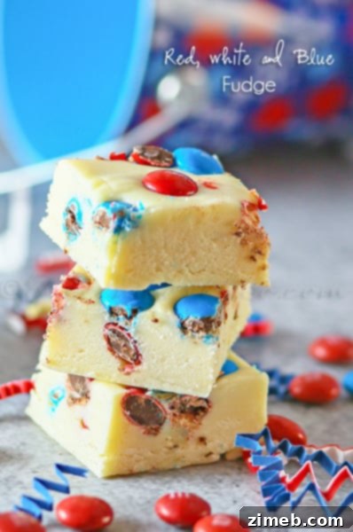 Effortless Red, White, and Blue Cookies 7 Red, White & Blue Fudge - easy holiday dessert