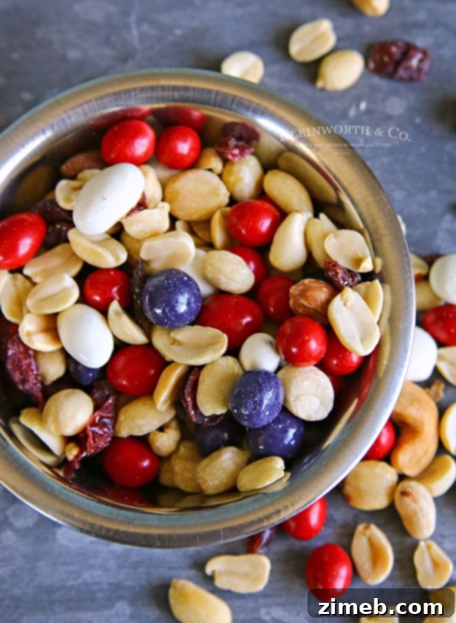 Stars & Stripes Snack Mix Recipe 6 how to make trail mix