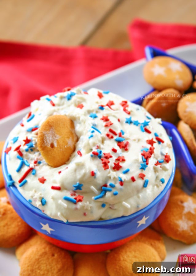 Star-Spangled Sweet Dip 2 How to make cake batter dip