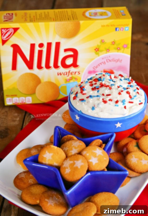 Star-Spangled Sweet Dip 4 Patriotic Cake Batter Dip with NILLA Wafers