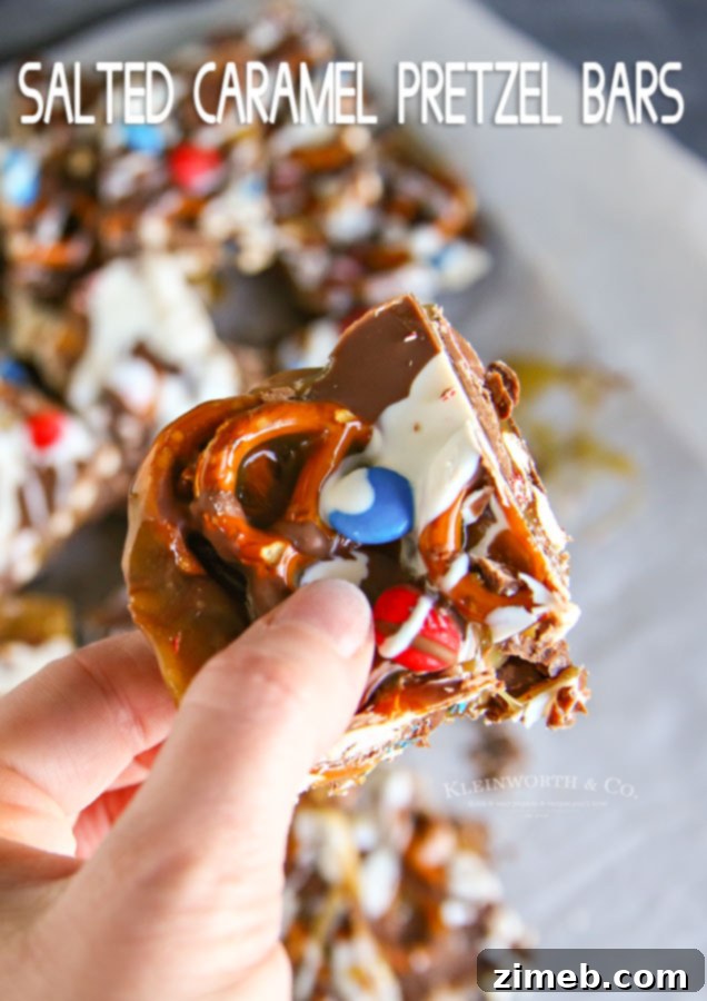Salted Caramel Pretzel Bars