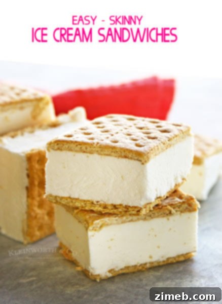 Easy Skinny Ice Cream Sandwiches