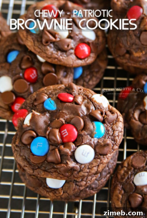 Star Spangled Chewy Brownie Cookies 10 Final batch of Chewy Patriotic Brownie Cookies.