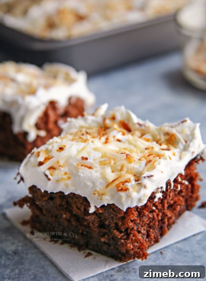 Velvet Chocolate Coconut Infusion Cake 5 Easy dessert recipe - delicious chocolate poke cake with coconut
