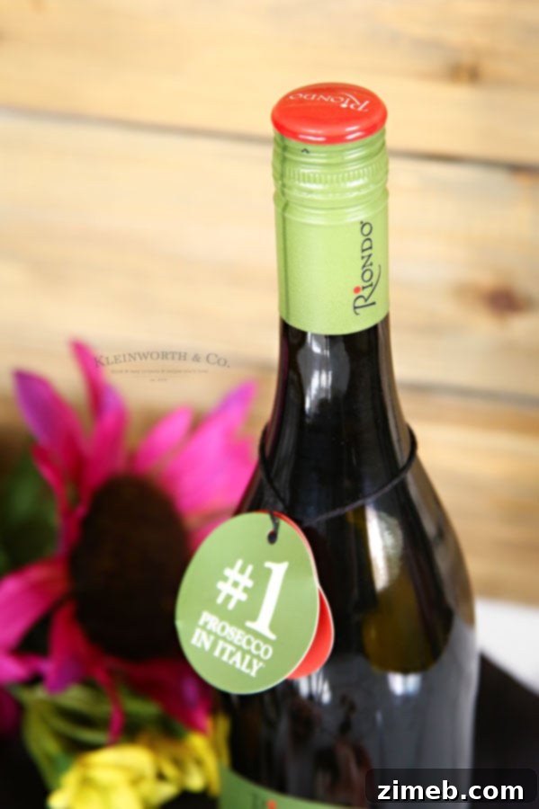 Enjoying Blackberry Cream Mimosa with Riondo Prosecco