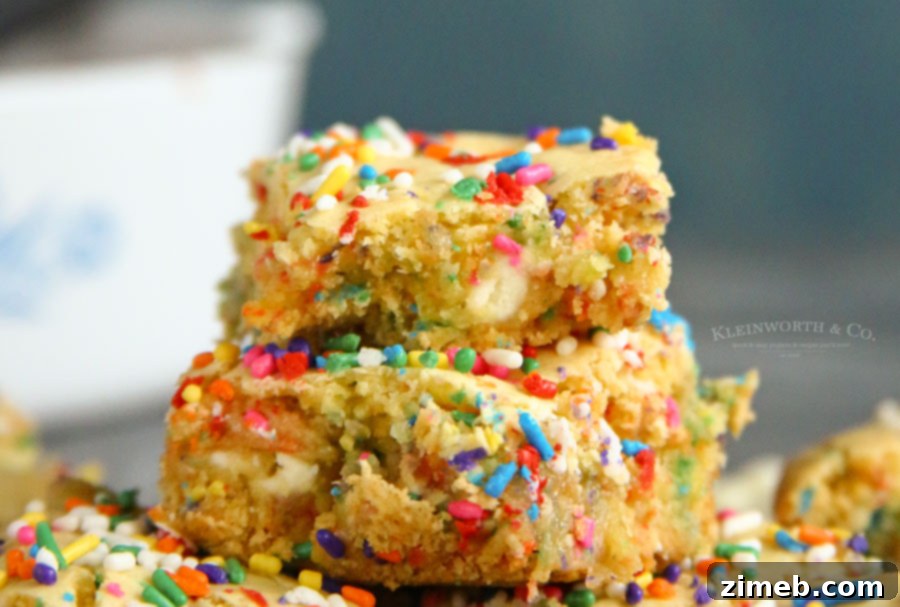 Funfetti Cake Mix Bars
