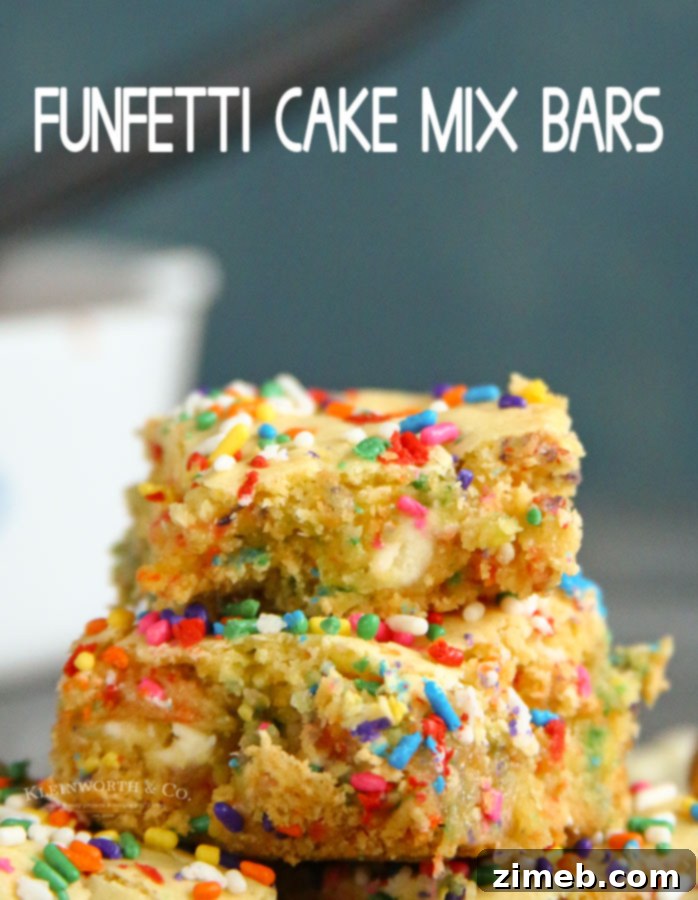 Funfetti Cake Mix Bars