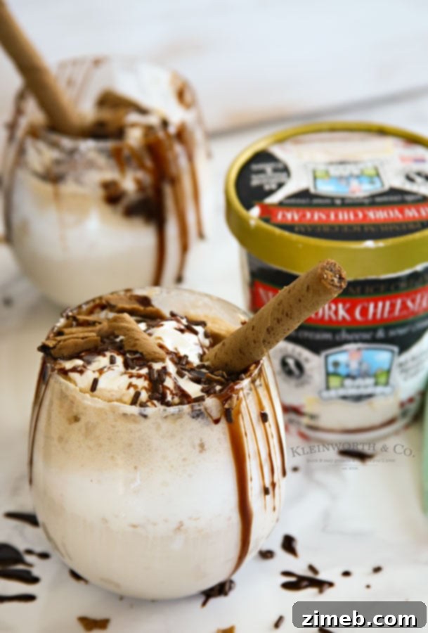 New York Cheesecake Rum Float dessert