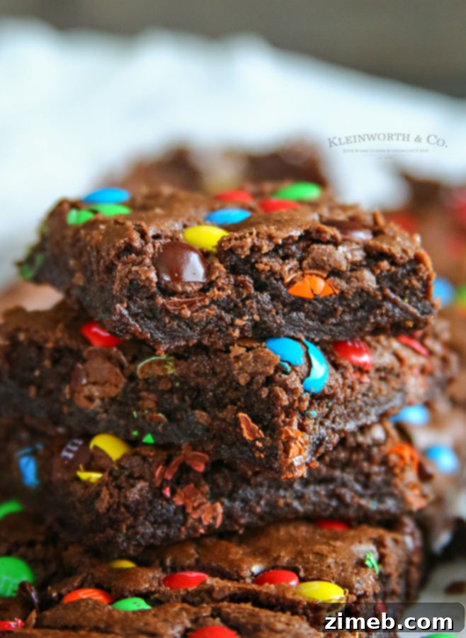 Decadent M and M Chocolate Fudge Bars 6 M&M Chocolate Cookie Bars