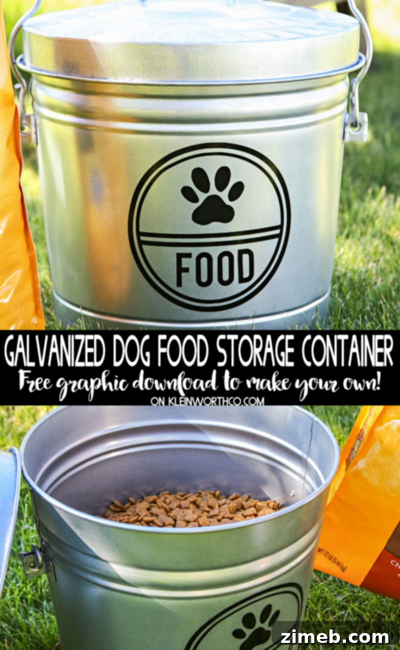 Secure Steel Dog Food Vault 2 Stylish Galvanized Dog Food Storage Container