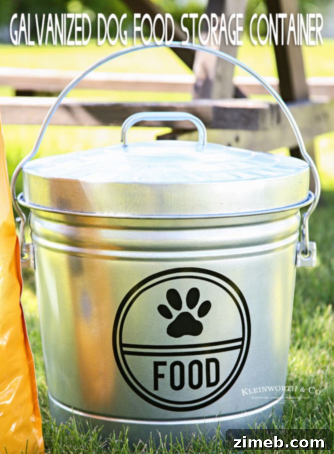 Secure Steel Dog Food Vault 10 Finished Galvanized Dog Food Storage Container
