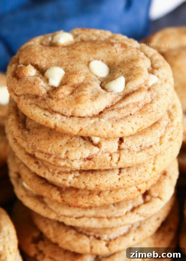 Simple Snickerdoodle Perfection 8 Thick White Chocolate Snickerdoodle Cookies