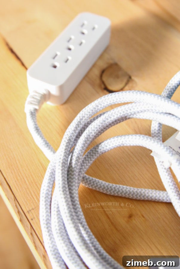 Stylish and practical cord management solutions for an organized desk