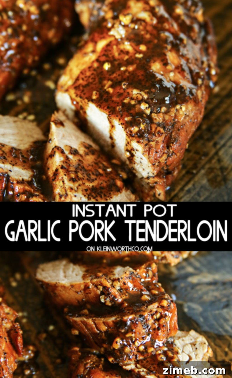 Easy Instant Pot Garlic Pork Tenderloin 14 Finished Instant Pot Garlic Pork Tenderloin ready to serve