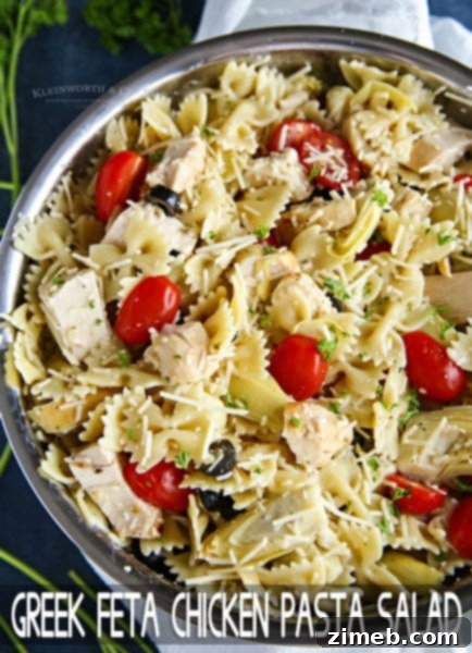 Easy Instant Pot Garlic Pork Tenderloin 10 Greek Feta Chicken Pasta Salad recipe
