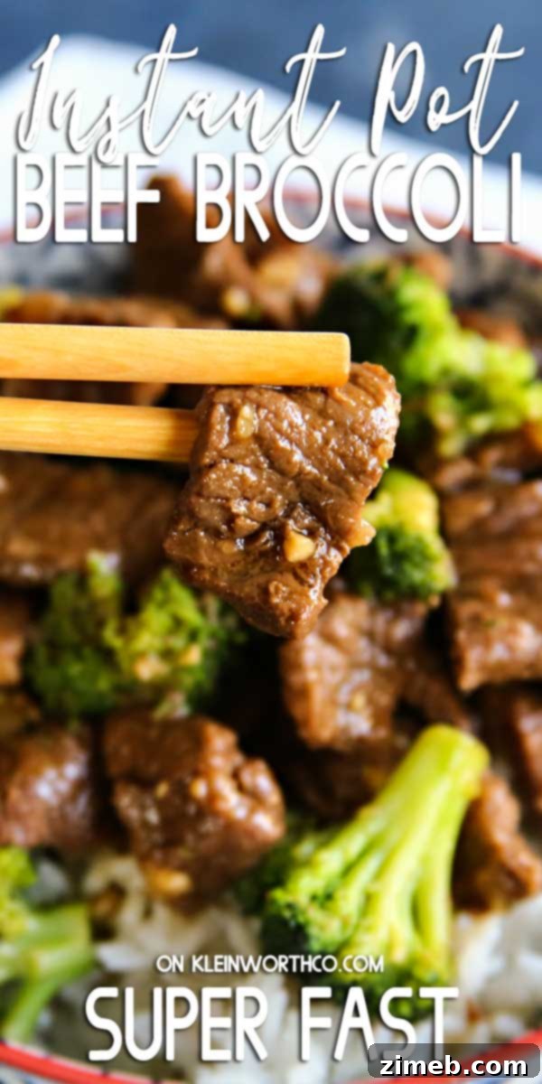 Instant Pot Beef Broccoli - a quick and easy homemade dinner solution.