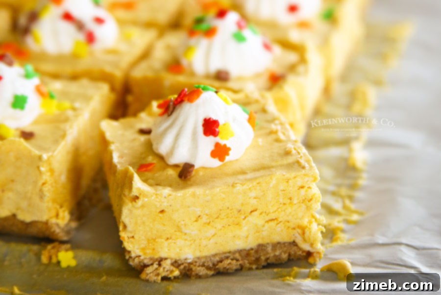 Spiced No-Bake Pumpkin Cheesecake Bars 3 How to make No-Bake Pumpkin Cheesecake Bars