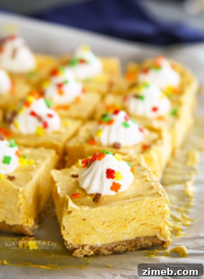 Spiced No-Bake Pumpkin Cheesecake Bars 5 No-Bake Pumpkin Cheesecake Bars Dessert