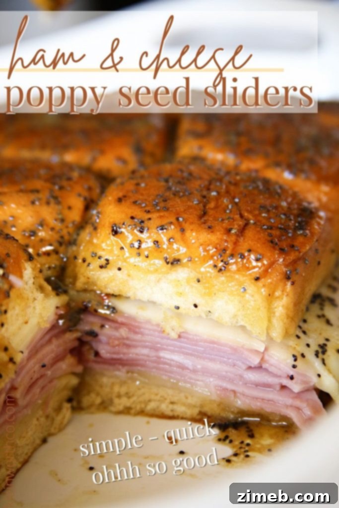 Poppy Seed Ham and Cheese Sliders