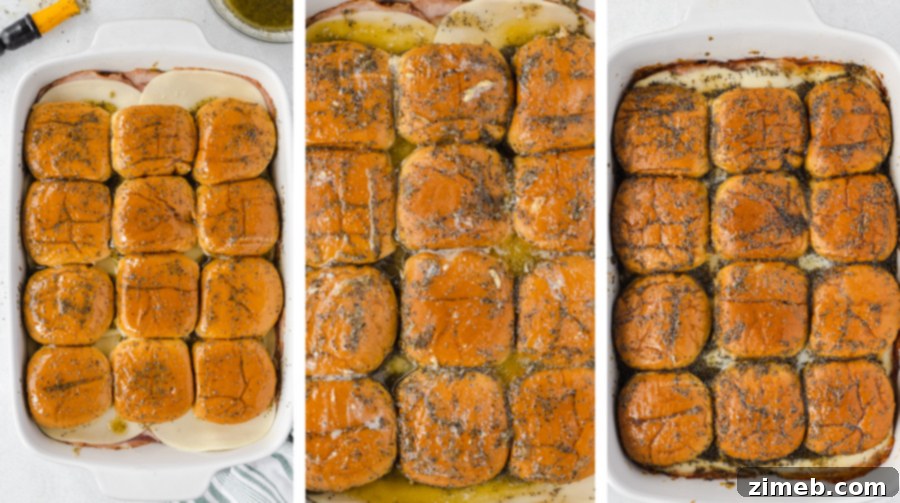 baking Poppy Seed Ham and Cheese Sliders
