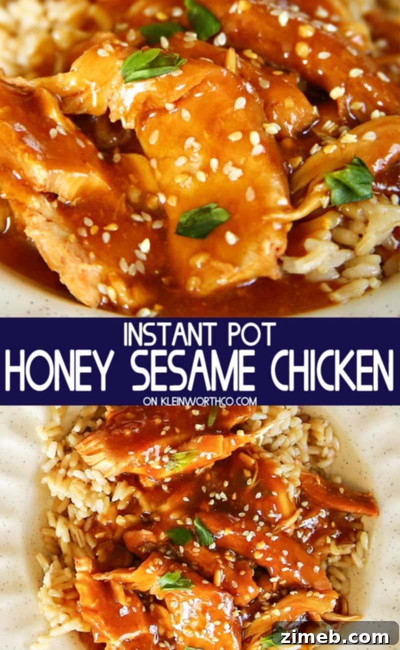 Instant Pot Honey Sesame Chicken