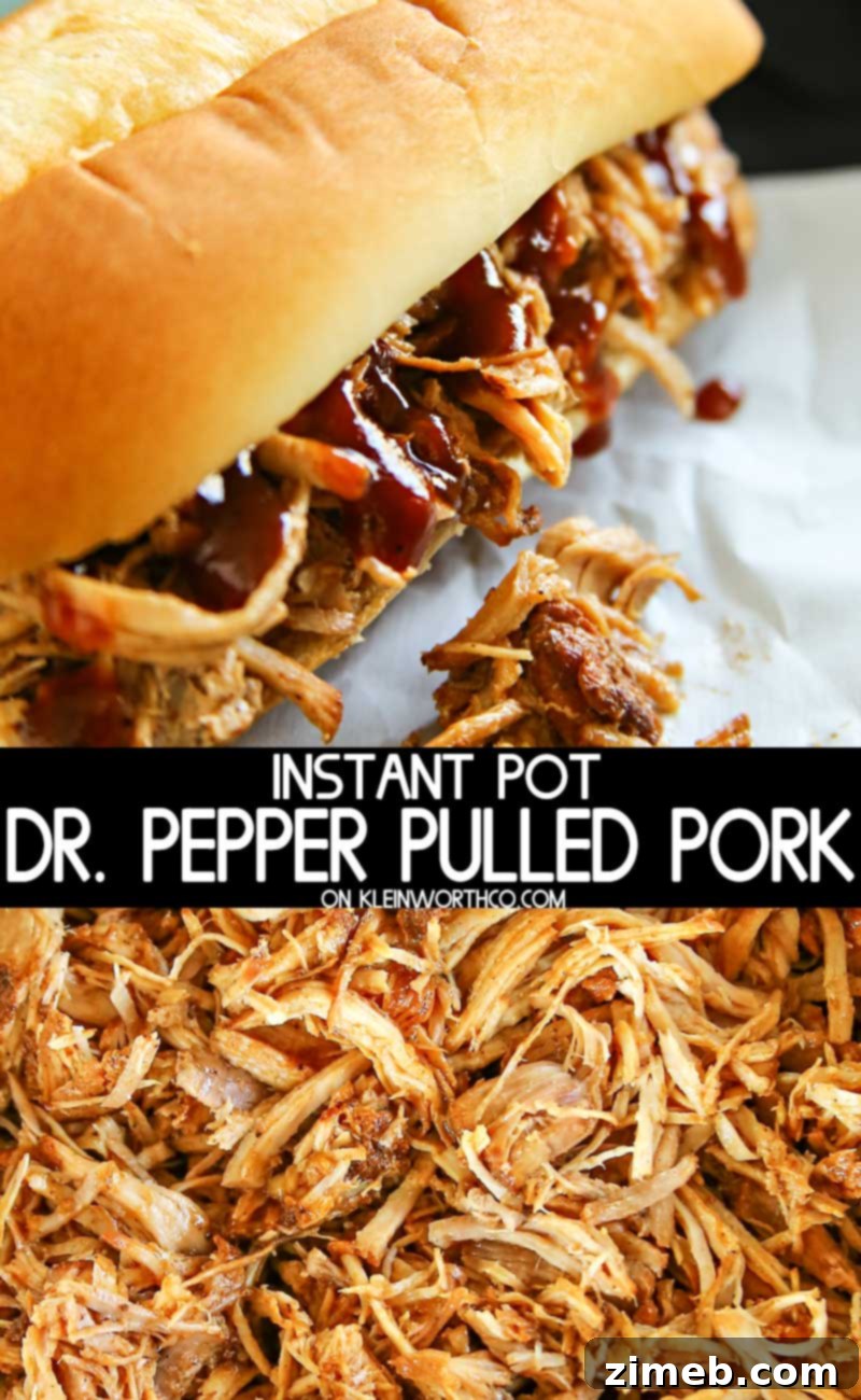 Tender Instant Pot Dr. Pepper Pulled Pork 2 Instant Pot Dr. Pepper Pulled Pork, tender and juicy