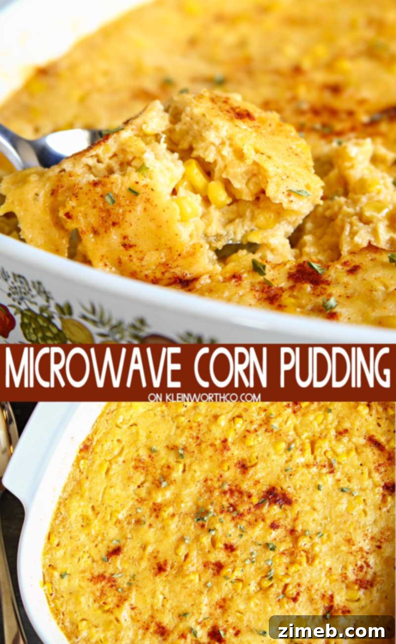 Microwave Corn Casserole, a perfect side for holiday meals