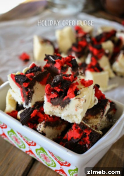 Holiday Oreo Fudge Recipe - Quick 3-Ingredient Fudge