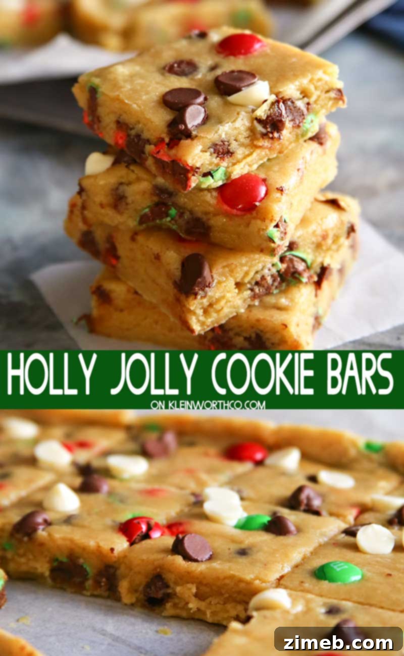 Holly Jolly Cookie Bars: Easy Festive Christmas Treat
