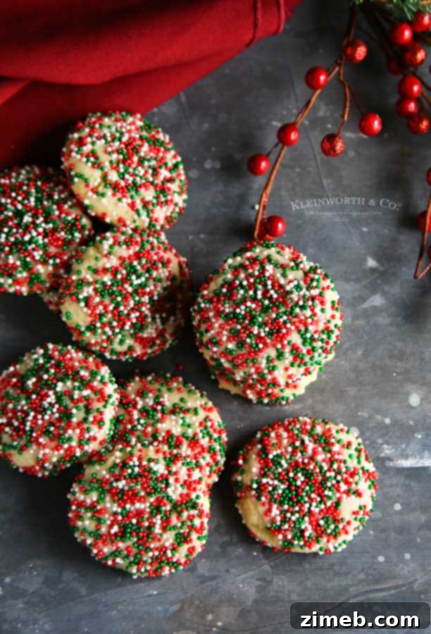 soft and chewy Christmas Sprinkle Cookies