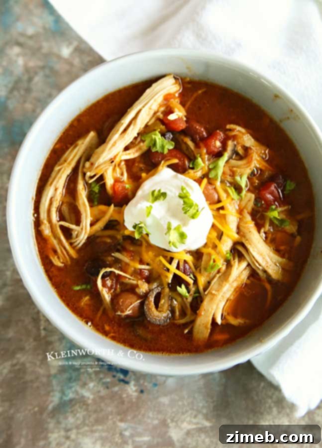 Instant Pot Chicken Chili, a hearty and healthy meal.