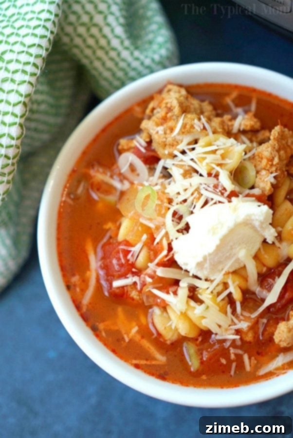 Instant Pot Lasagna Soup, a comforting Italian-inspired soup.