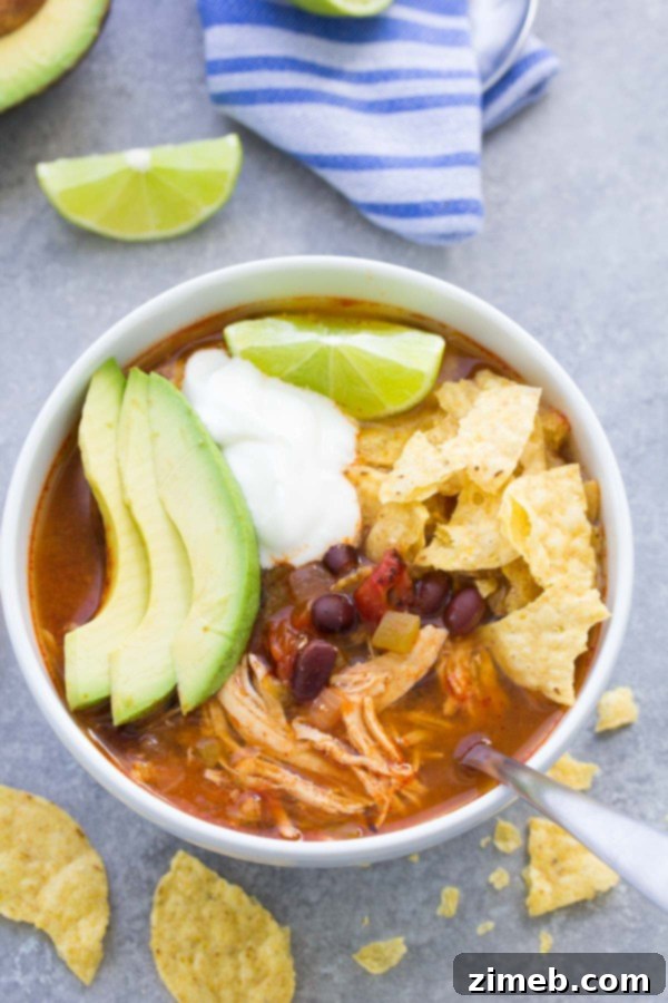 Instant Pot Chicken Tortilla Soup, a hearty Tex-Mex classic.