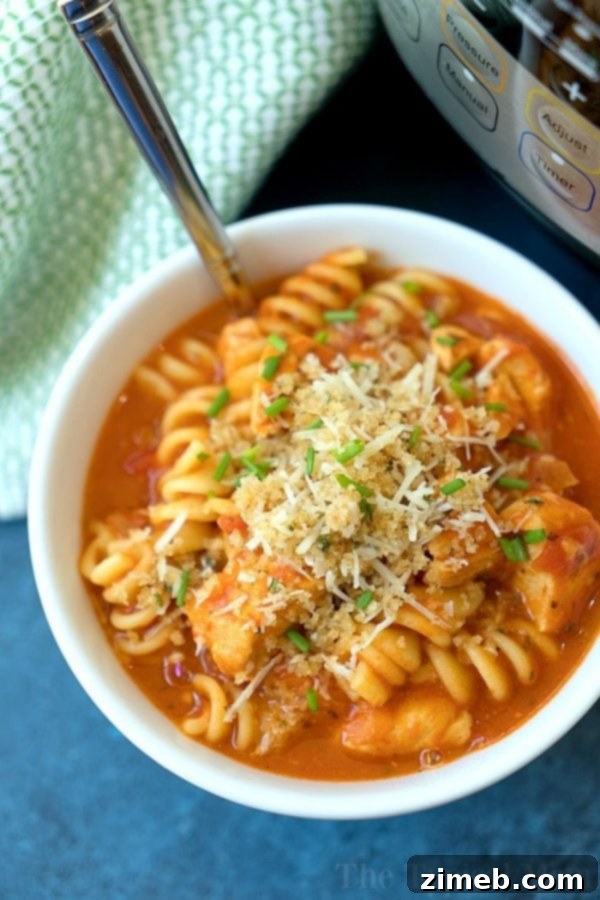 Instant Pot Chicken Parmesan Casserole, a cheesy Italian-inspired dish.