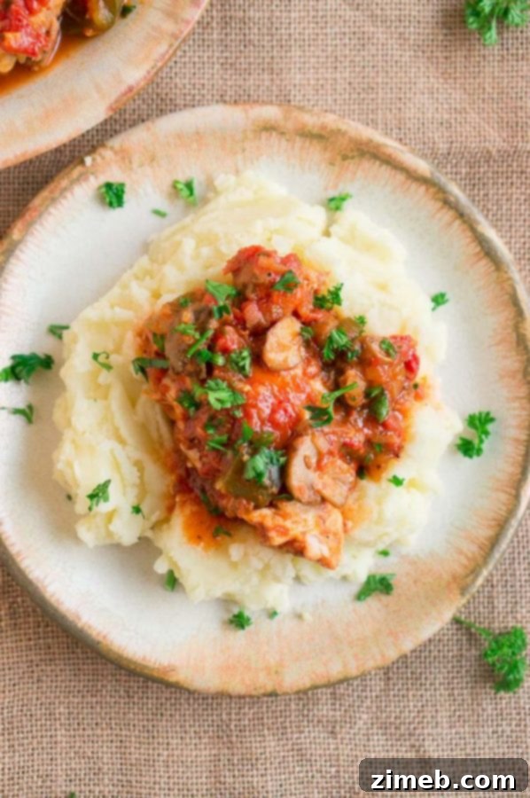 Instant Pot Chicken Cacciatore, rustic Italian flavors.