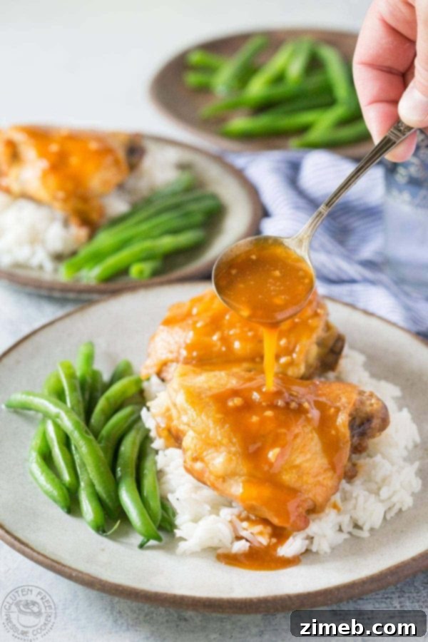 Instant Pot Honey Garlic Chicken, sweet and savory.