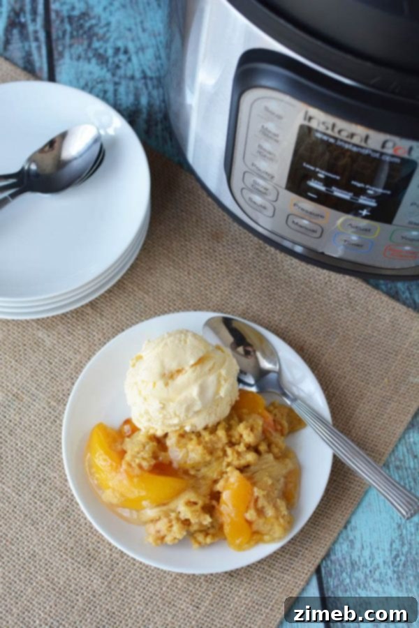 Instant Pot Sweet Delights 31 Easy Instant Pot Peach Cobbler Recipe With Only 4-Ingredients