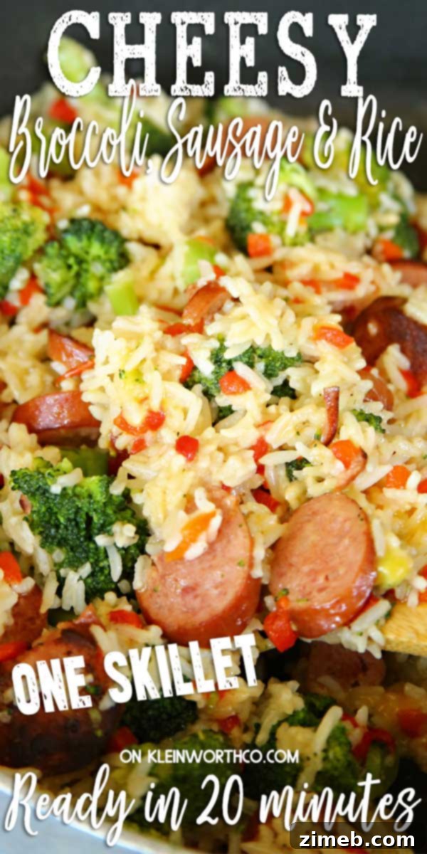Creamy Cheesy Sausage Broccoli Skillet 2 Cheesy Broccoli Sausage Skillet Dinner