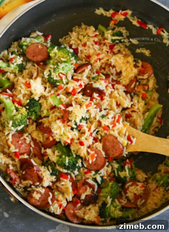 Creamy Cheesy Sausage Broccoli Skillet 3 Cheesy Broccoli Sausage Skillet Dinner recipe