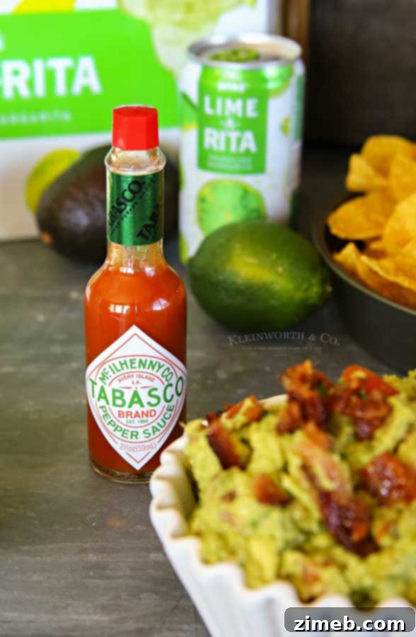 Effortless Bacon Guacamole 4 Easy Bacon Guacamole with a kick of Tabasco