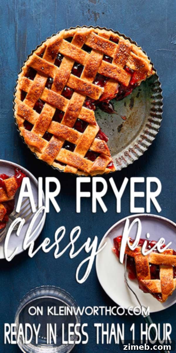Easy Air Fryer Cherry Pie - Golden, flaky crust with sweet cherry filling
