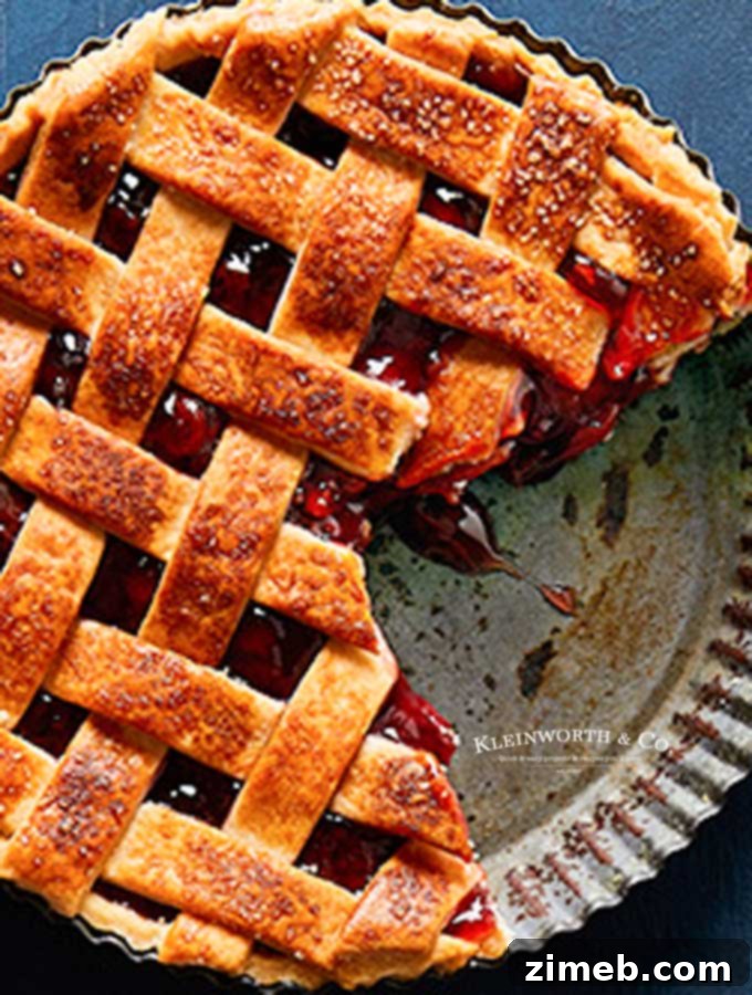 Homemade Air Fryer Cherry Pie slice on a plate