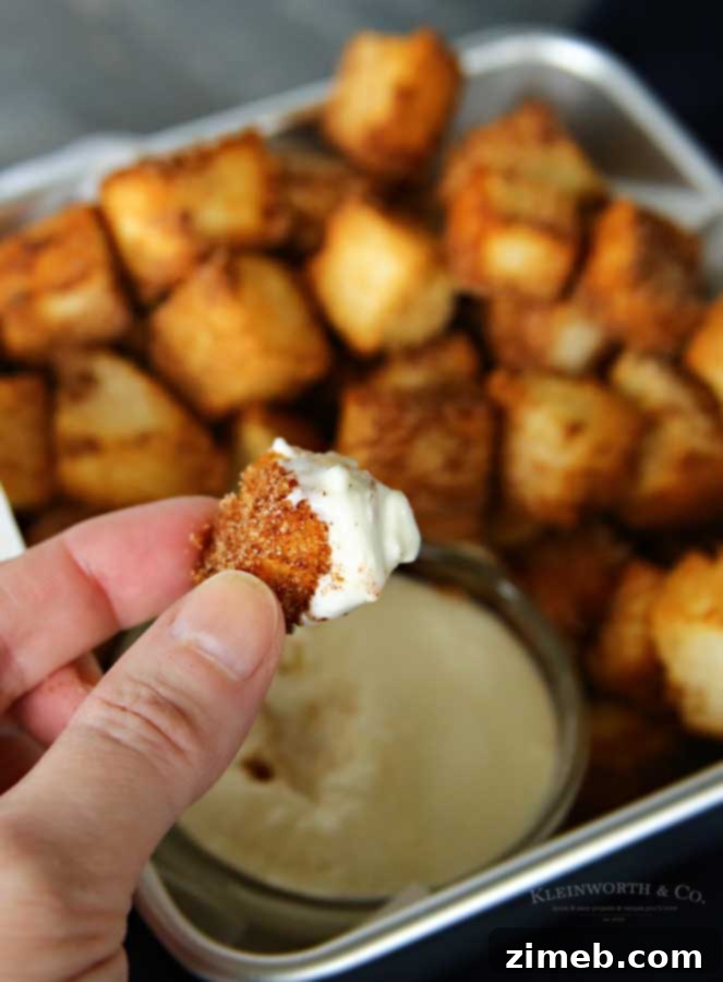 Air Fryer Angel Food Churro Poppers 6 Air Fryer Angel Food Cake Churro Bites as a delightful dessert option.