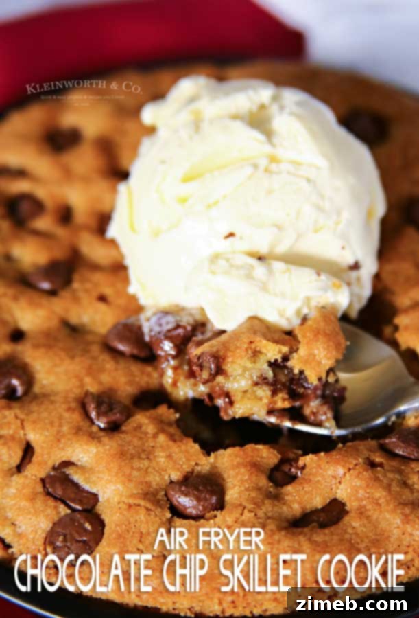 Air Fryer Gooey Chocolate Chip Skillet Cookie 10 Air Fryer Chocolate Chip Skillet Cookie