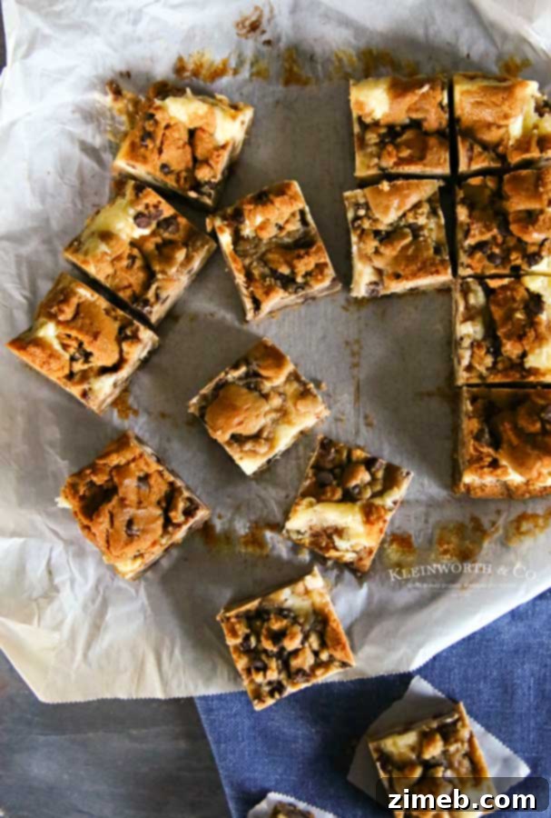 Chocolate Chip Cookie Cheesecake Delights 3 Simple Chocolate Chip Cookie Cheesecake Bars recipe with minimal ingredients.