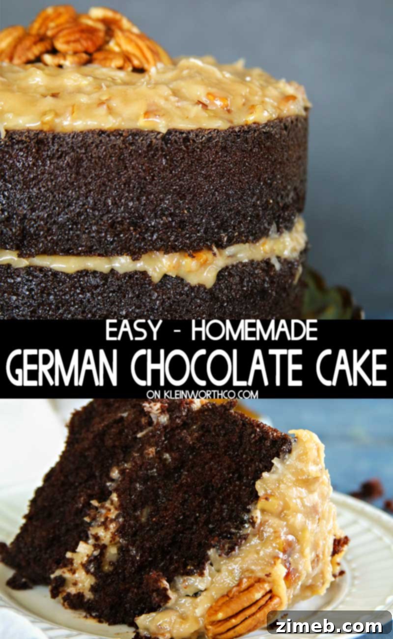 German Chocolate Cake Perfection 2 Best German Chocolate Cake recipe with homemade chocolate cake and traditional coconut pecan frosting